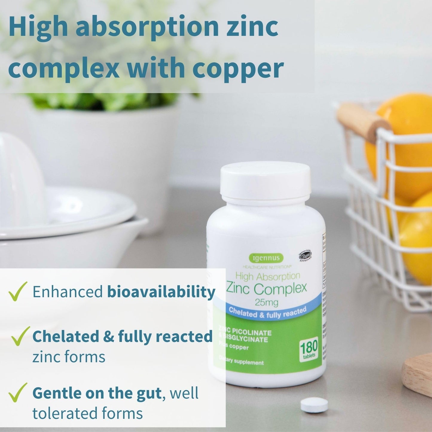 Igennus Healthcare Nutrition Triple Magnesium Complex & Zinc Complex, 360 Tablets