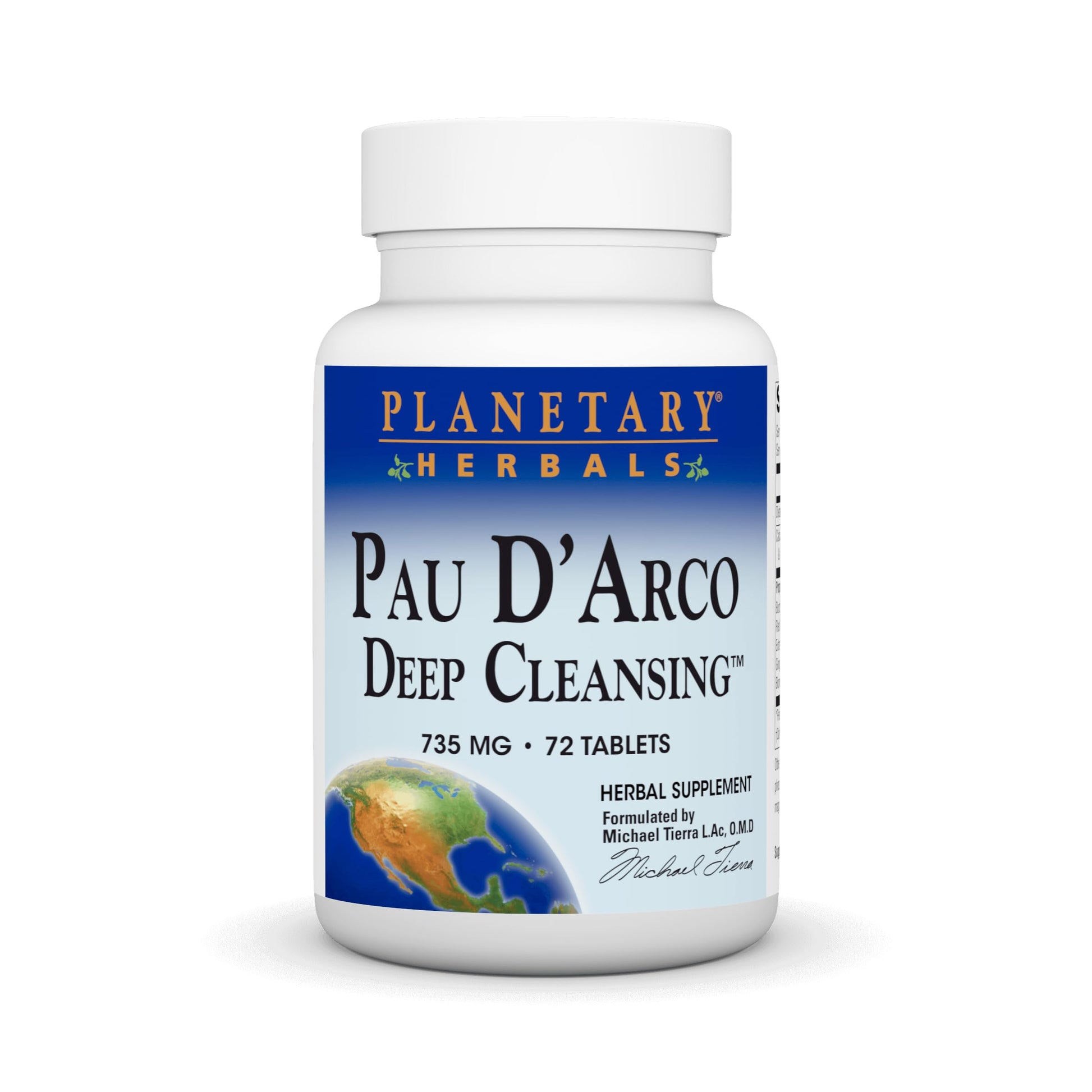 Planetary Herbals PAU D'Arco 735 mg Tablets, 72 Tablets