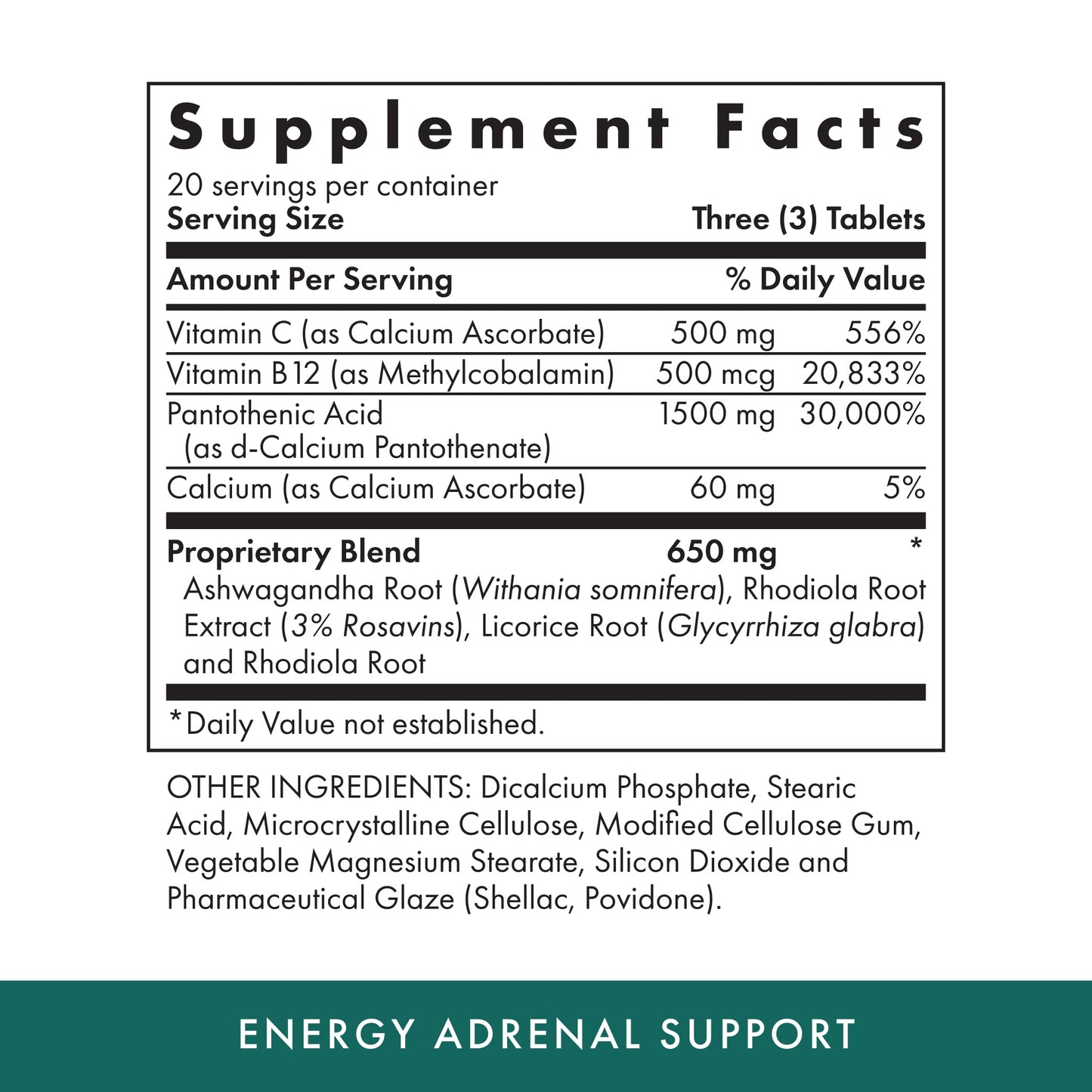 MICHAEL'S Health Naturopathic Programs Energy Adrenal Support Tablets, 60