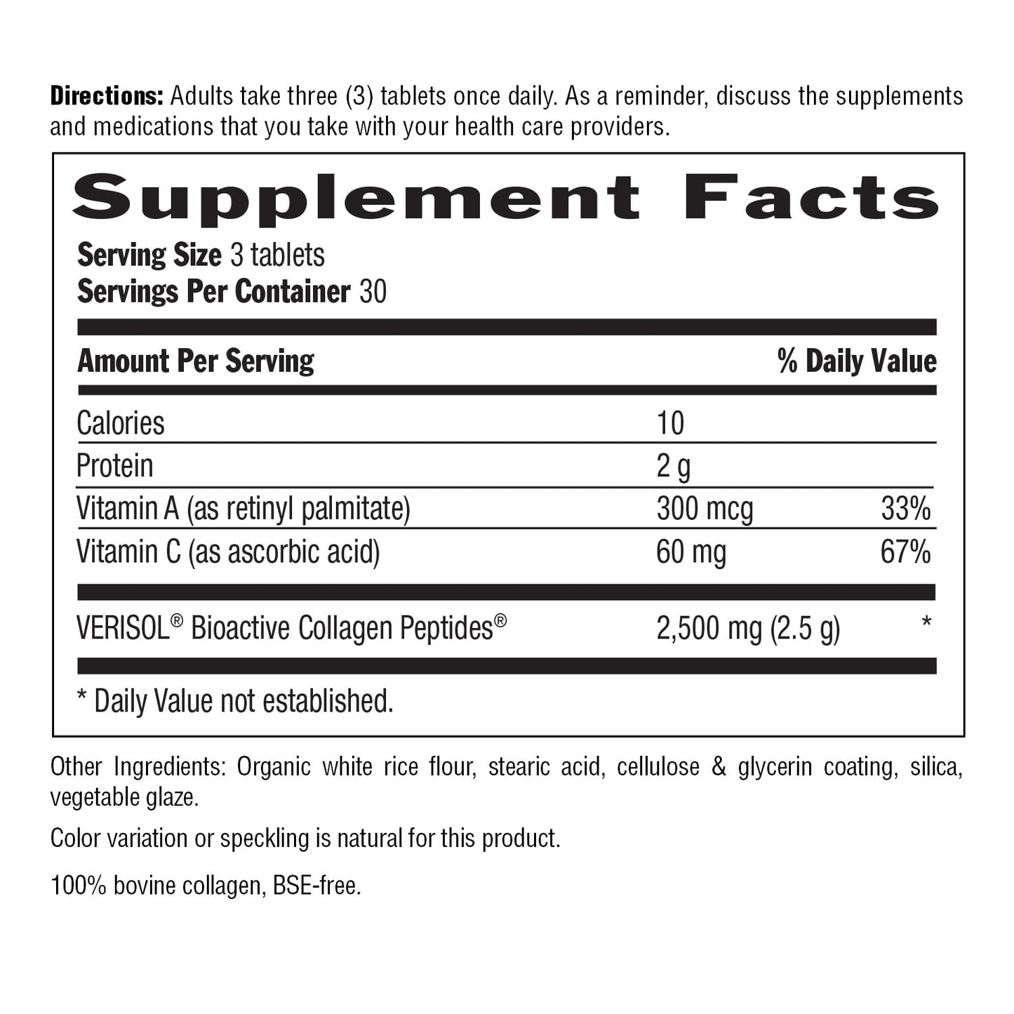 Country Life Verisol Collagen Peptides Tablets, 90 Count