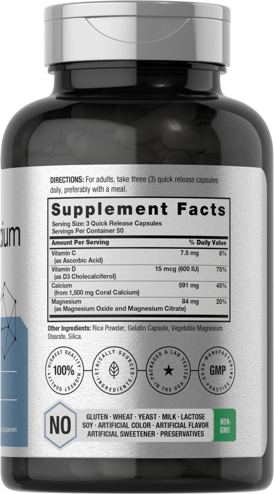 Horbäach Coral Calcium 1500mg Capsule, 150 Count