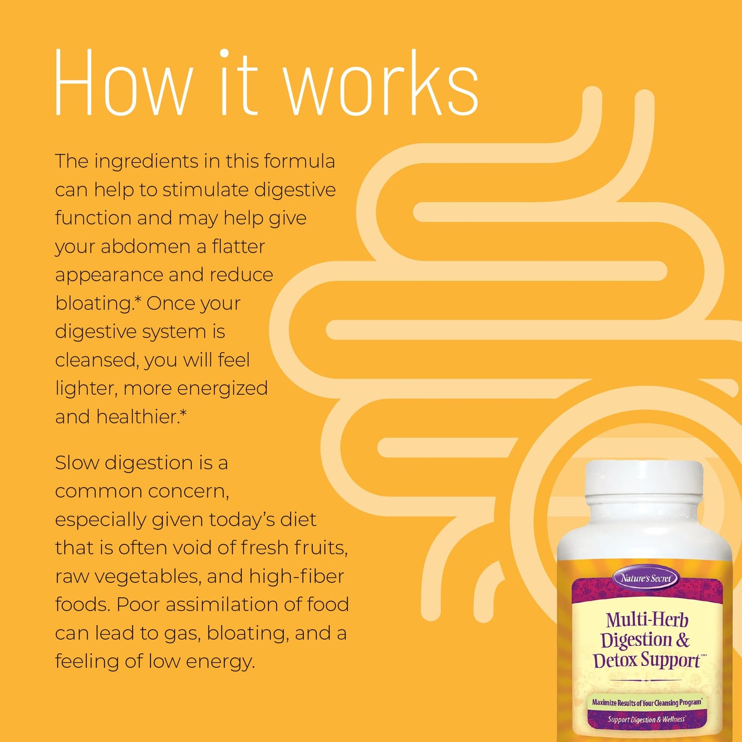 Nature's Secret Multi-Herb Digestion & Detox Support Tablets 825