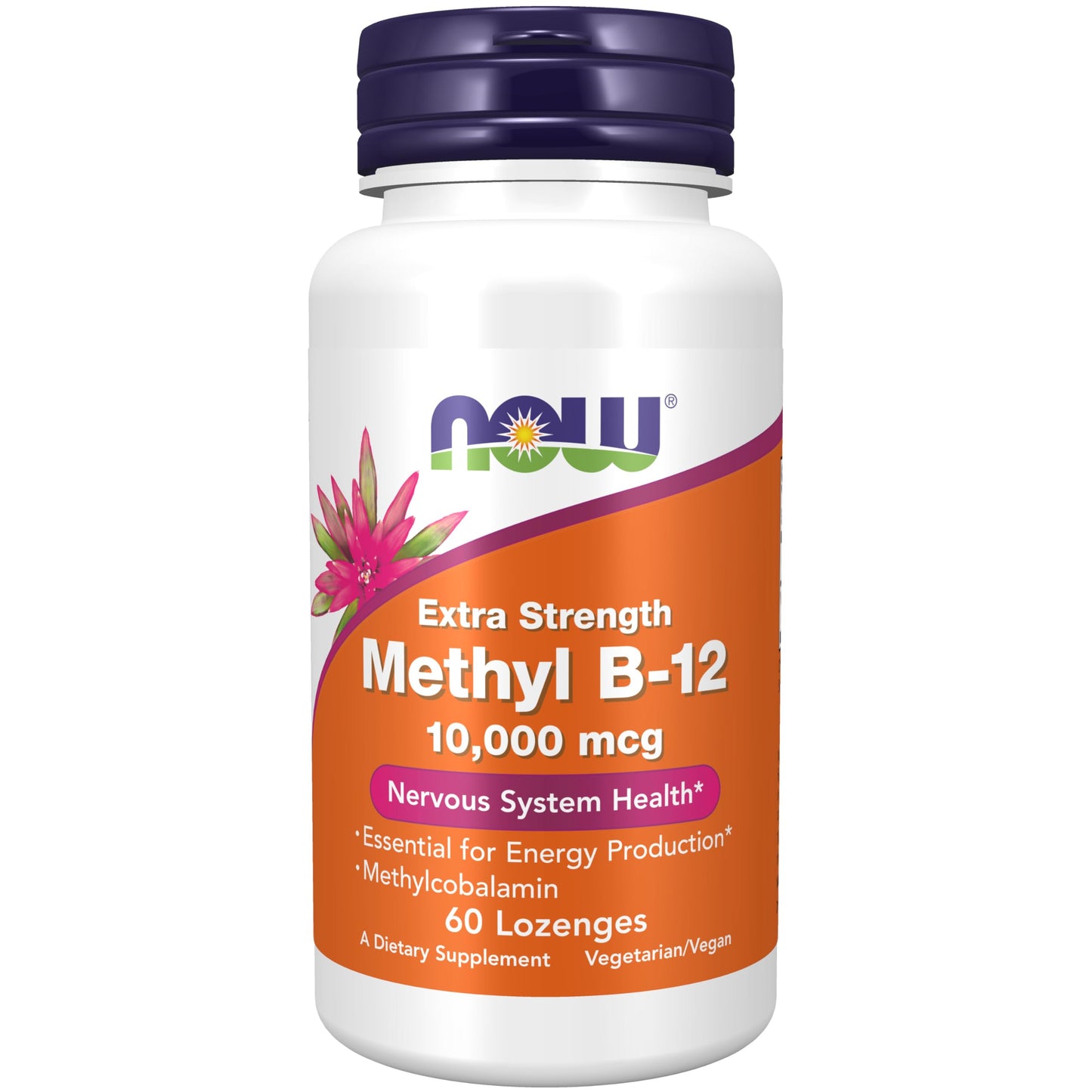 NOW Foods Methyl B-12 (Methylcobalamin) 10,000 mcg Nervous System Health*, Tablet, 60 Count
