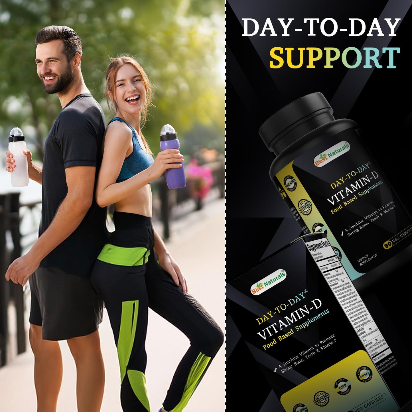 Best Naturals Day-to-Day Vitamin D 5000 IU 90 Veg Capsules