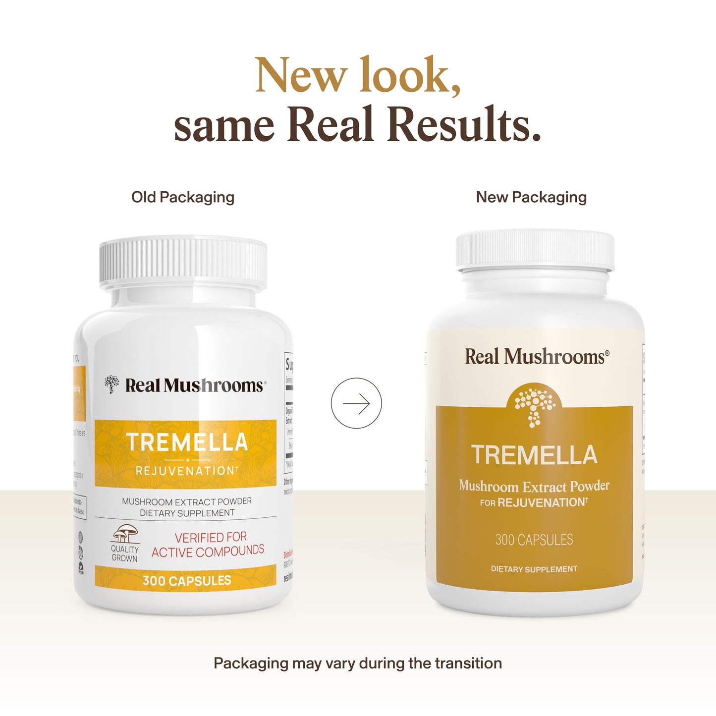 Real Mushrooms Tremella Mushroom Capsules, 300 Count