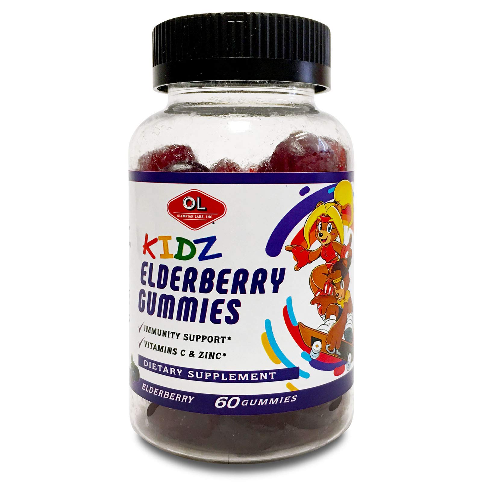 Olympian Labs Kid's Elderberry Gummies 60 Count