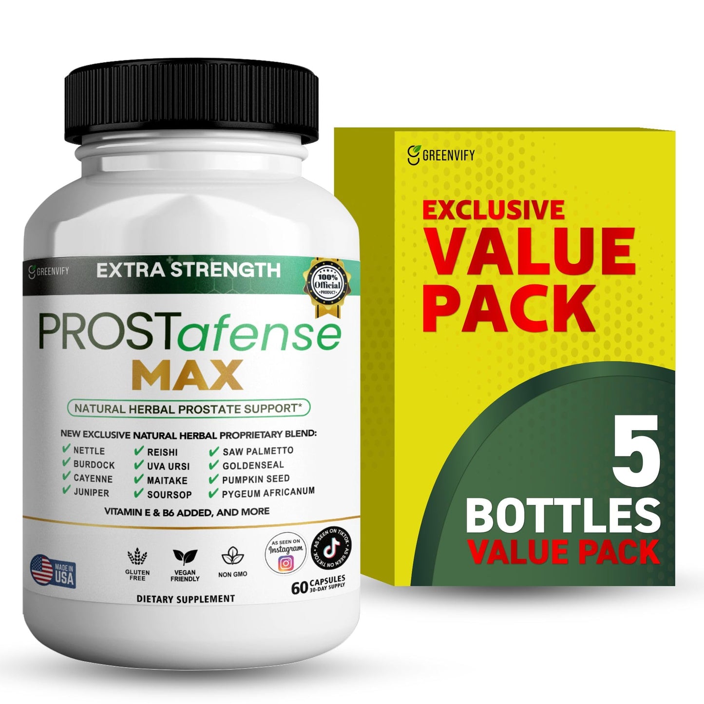 Prostafense Max Prostate Support Supplement Capsules 300