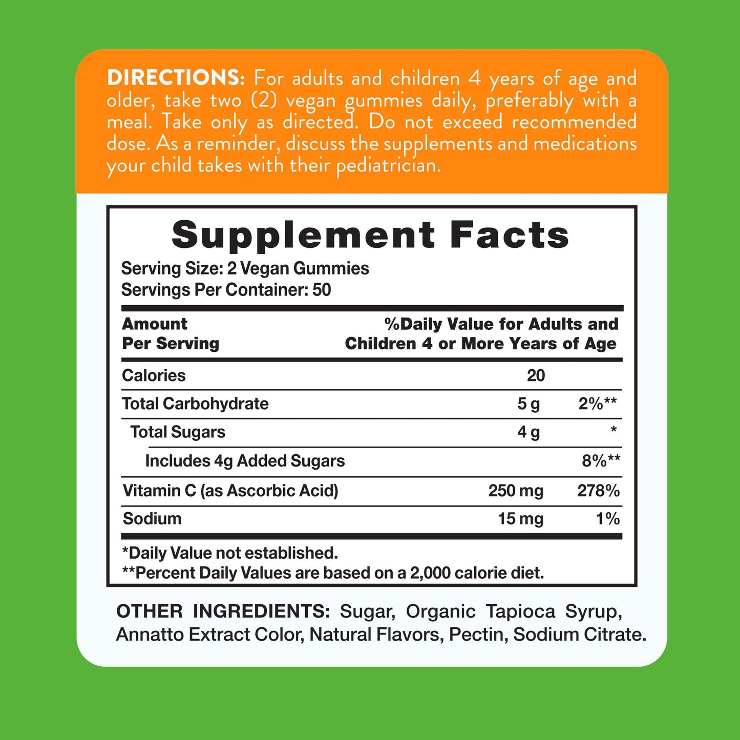 Nature's Truth Vitamin C Gummies 250 mg Vitamin C, 100 Count