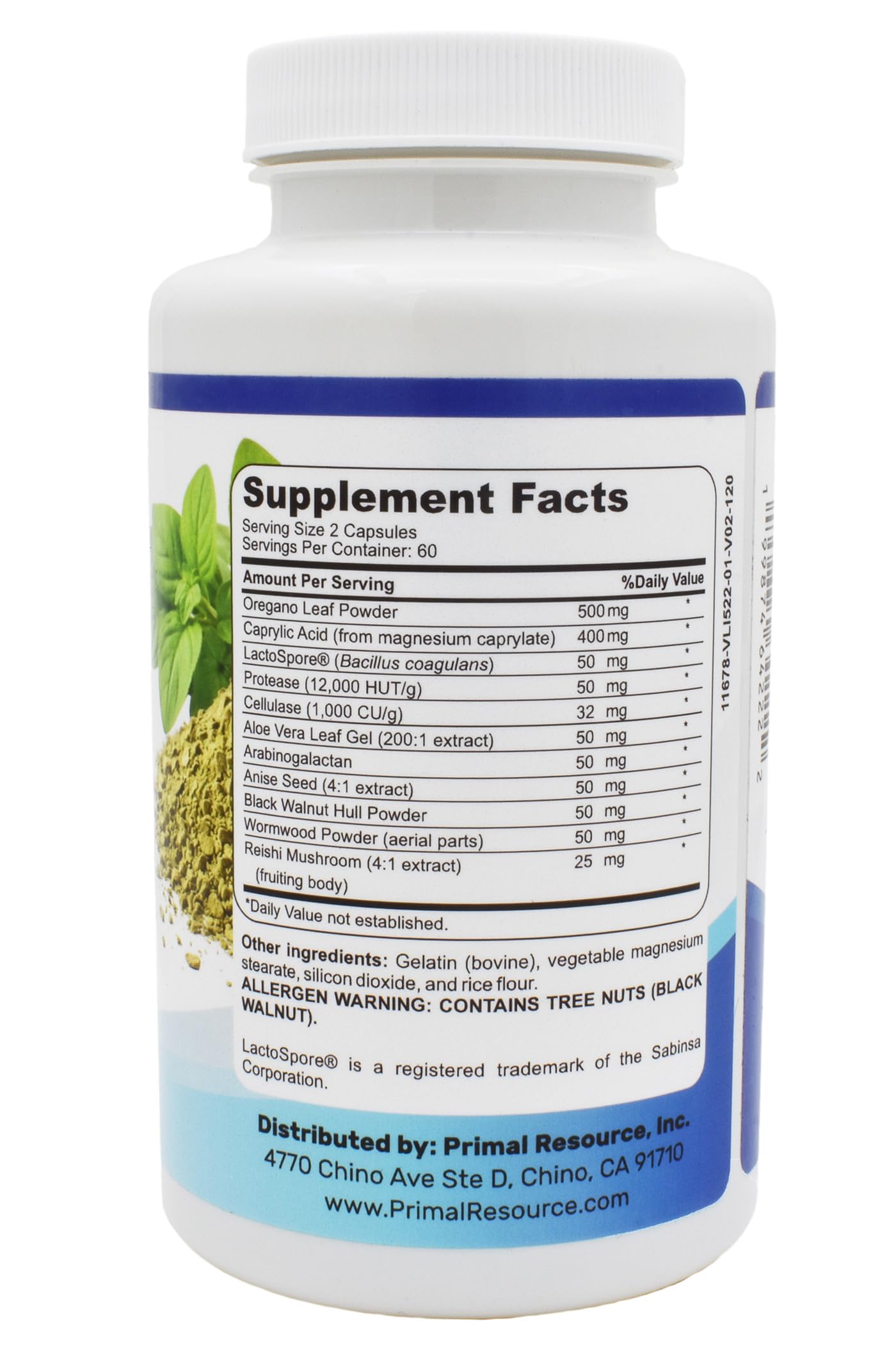 PRIMAL RESOURCE Candida Care Capsule, 120 Capsules