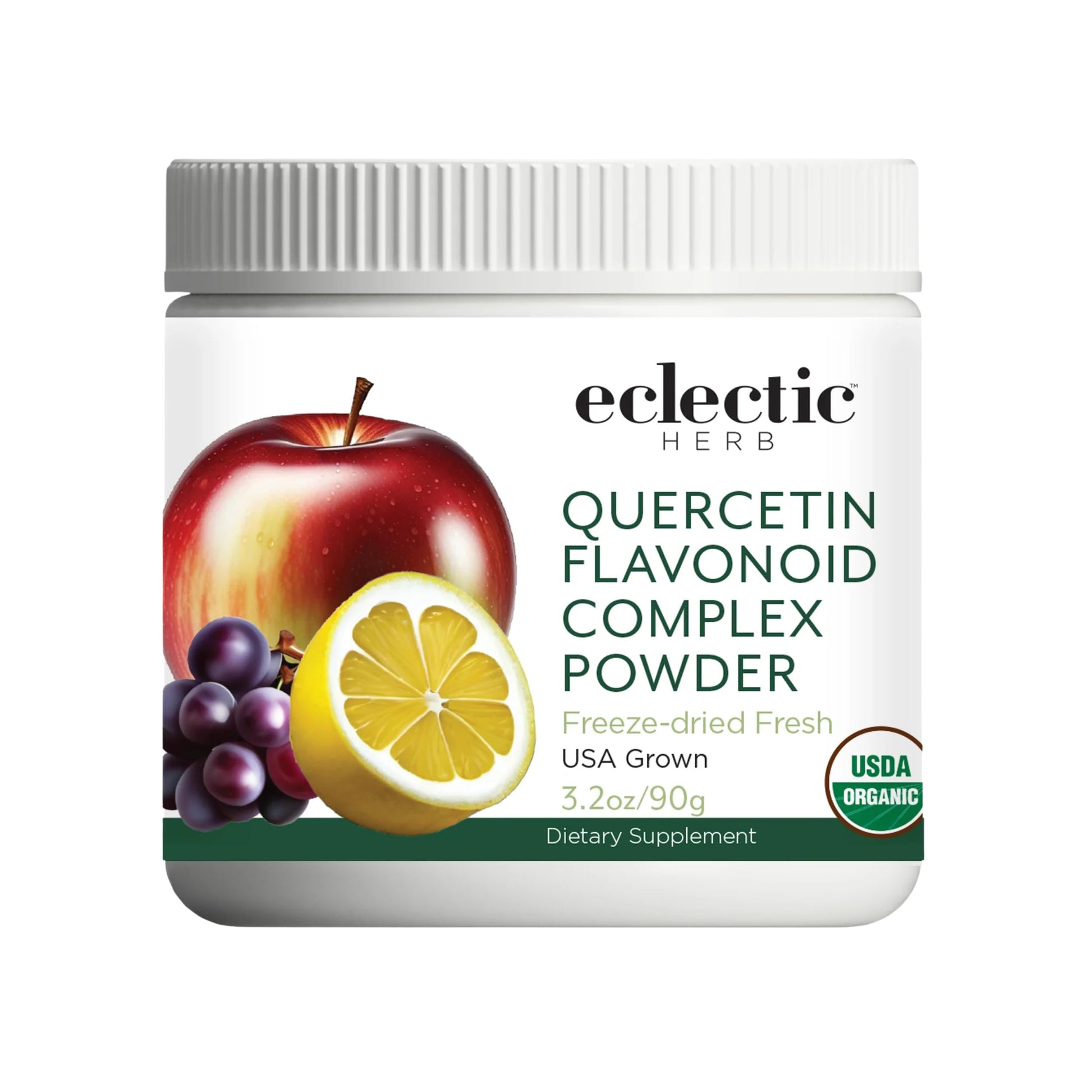Eclectic Institute Raw Fresh Freeze-Dried Quercetin Flavonoid Complex Whole Food Powder 3.2 oz