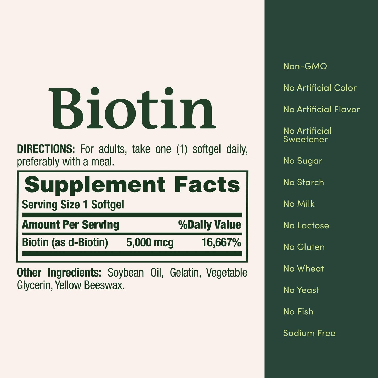 Nature's Bounty Biotin Softgels 72 Count