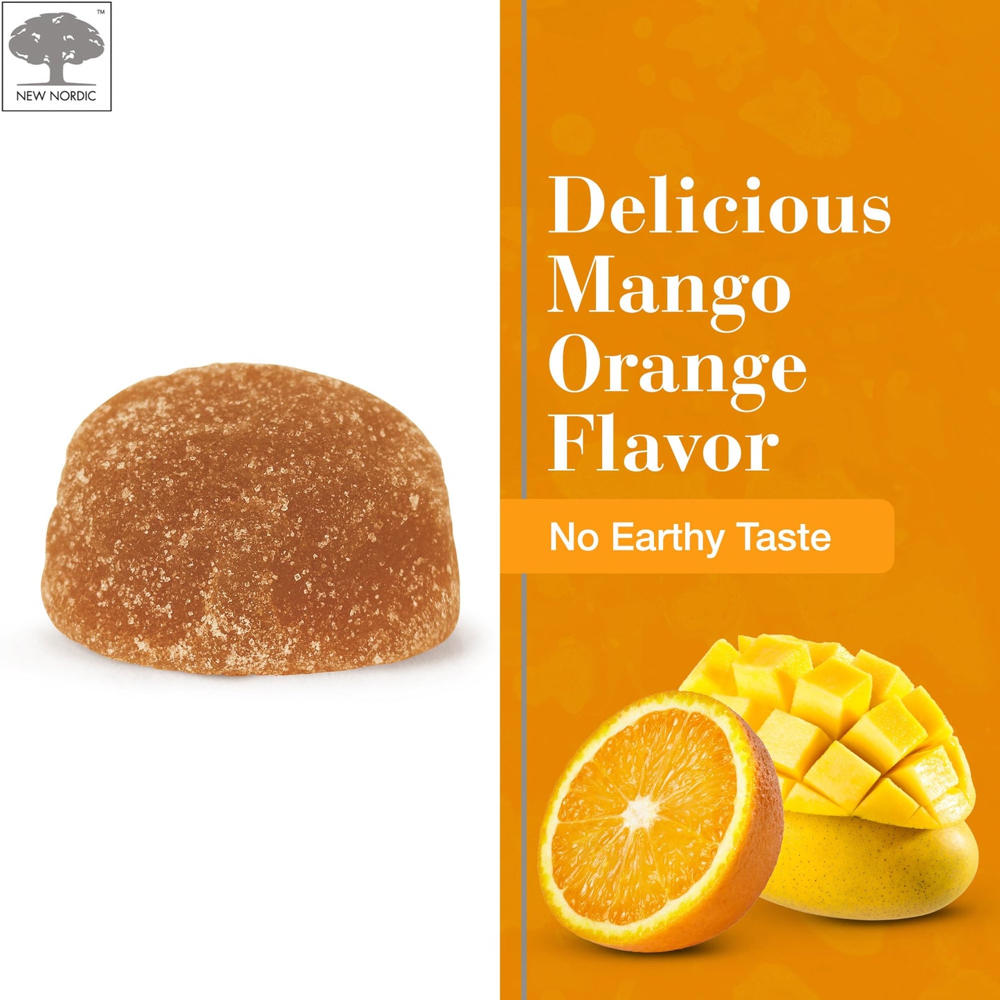 NEW NORDIC Turmeric Curcumin Gummies 300 mg Turmeric, Sugar Free, 60 Gummies
