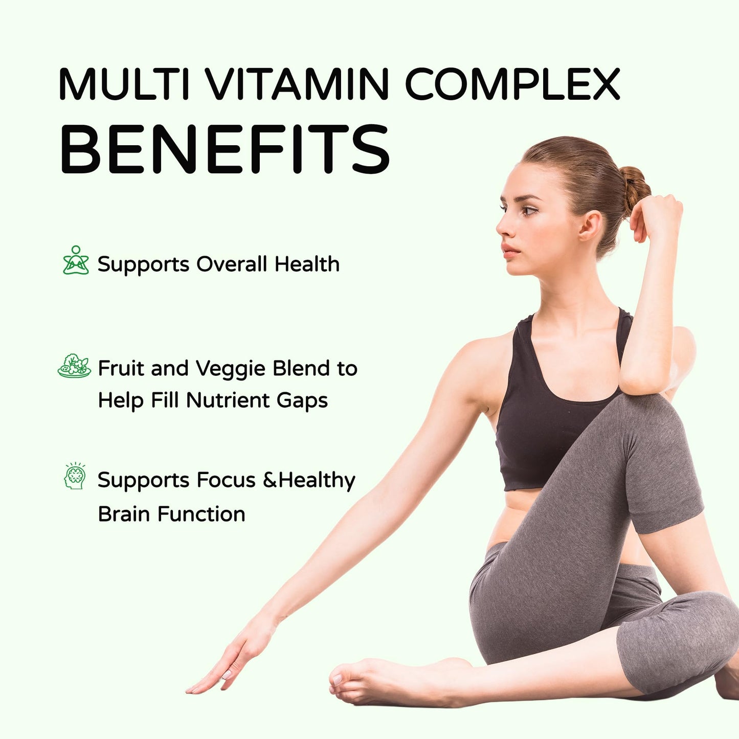 HERB PURE Multi Vitamin Complex Daily Multivitamin for Men and Women Capsules, 120 Count