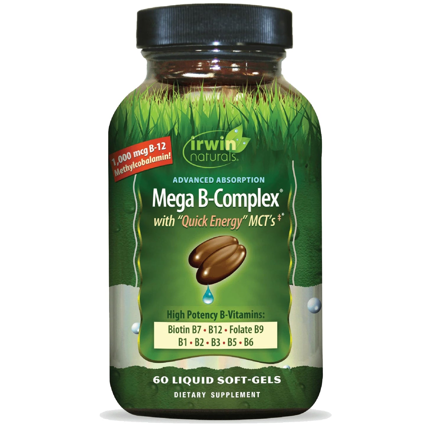 Irwin Naturals Mega B-Complex Softgels 60 Count