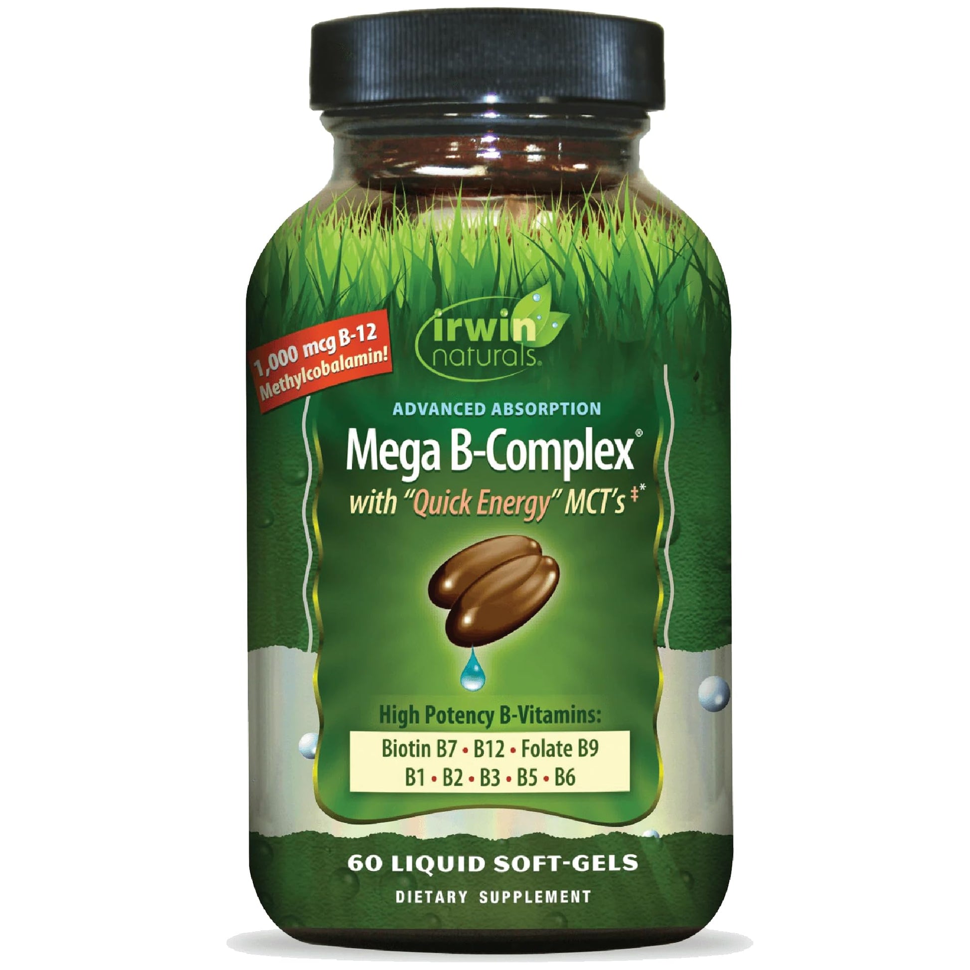 Irwin Naturals Mega B-Complex Softgels 60 Count