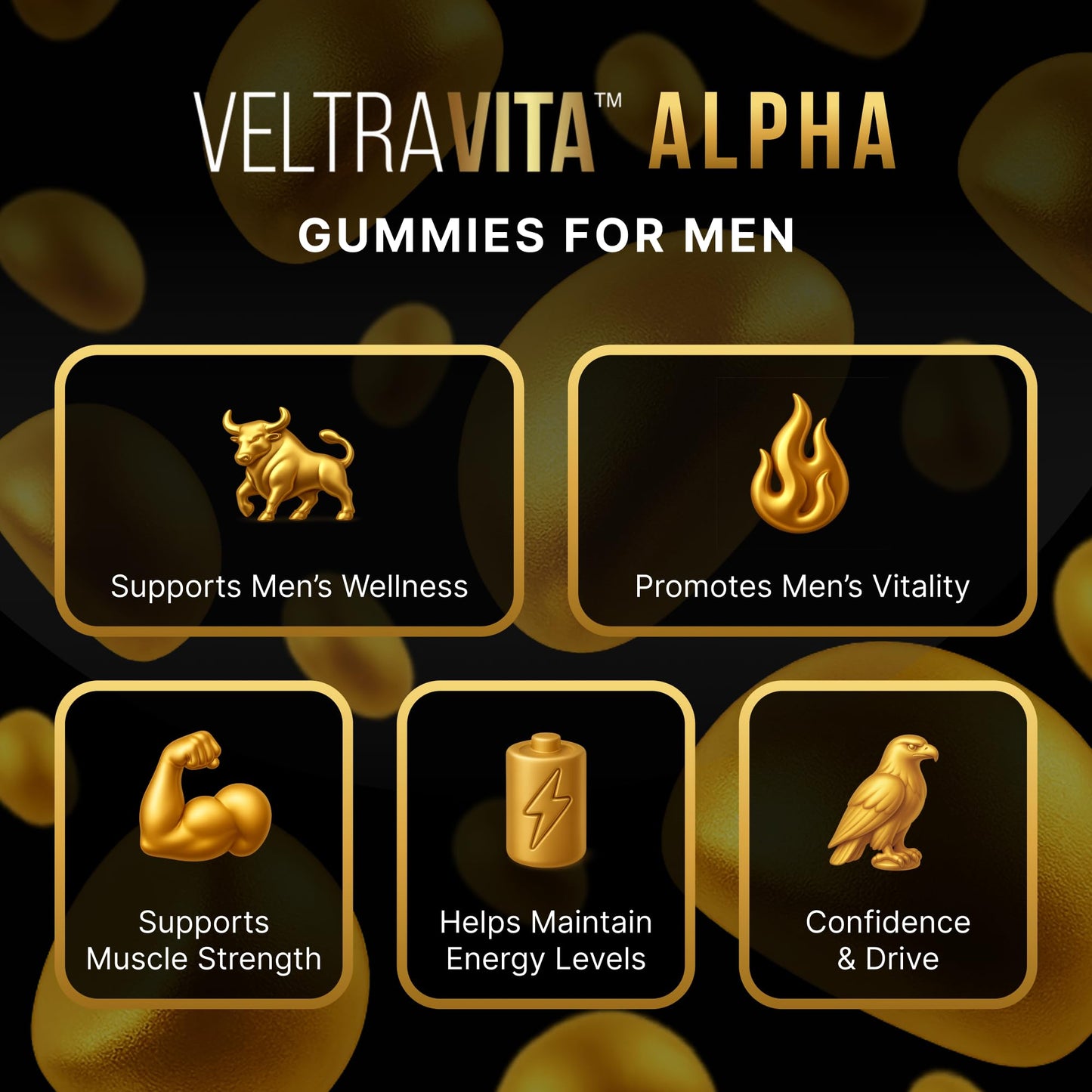 VeltraVita Alpha Shilajit Gummies 60 Count
