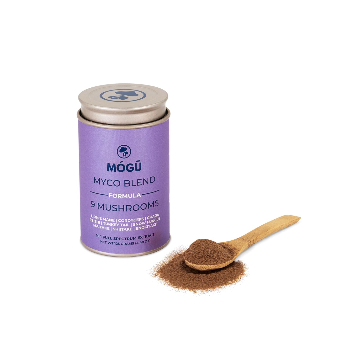 MÓGU MUSHROOMS Mogu Myco Blend 9 Organic Mushroom Formula Powder 10:1 Full-Spectrum Dual Extract, Mushroom Extract Powder for Immune Support and Adaptogenic Balance, 4.4 oz
