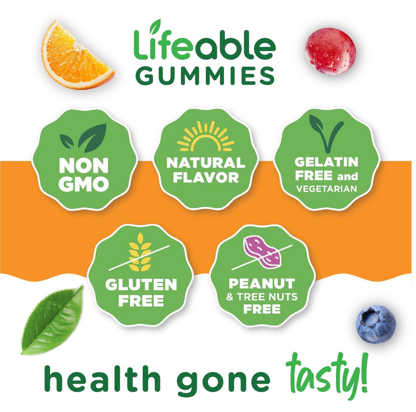 Lifeable Cranberry Gummies for Women, Urinary Tract Health, Vegan, 60 Count