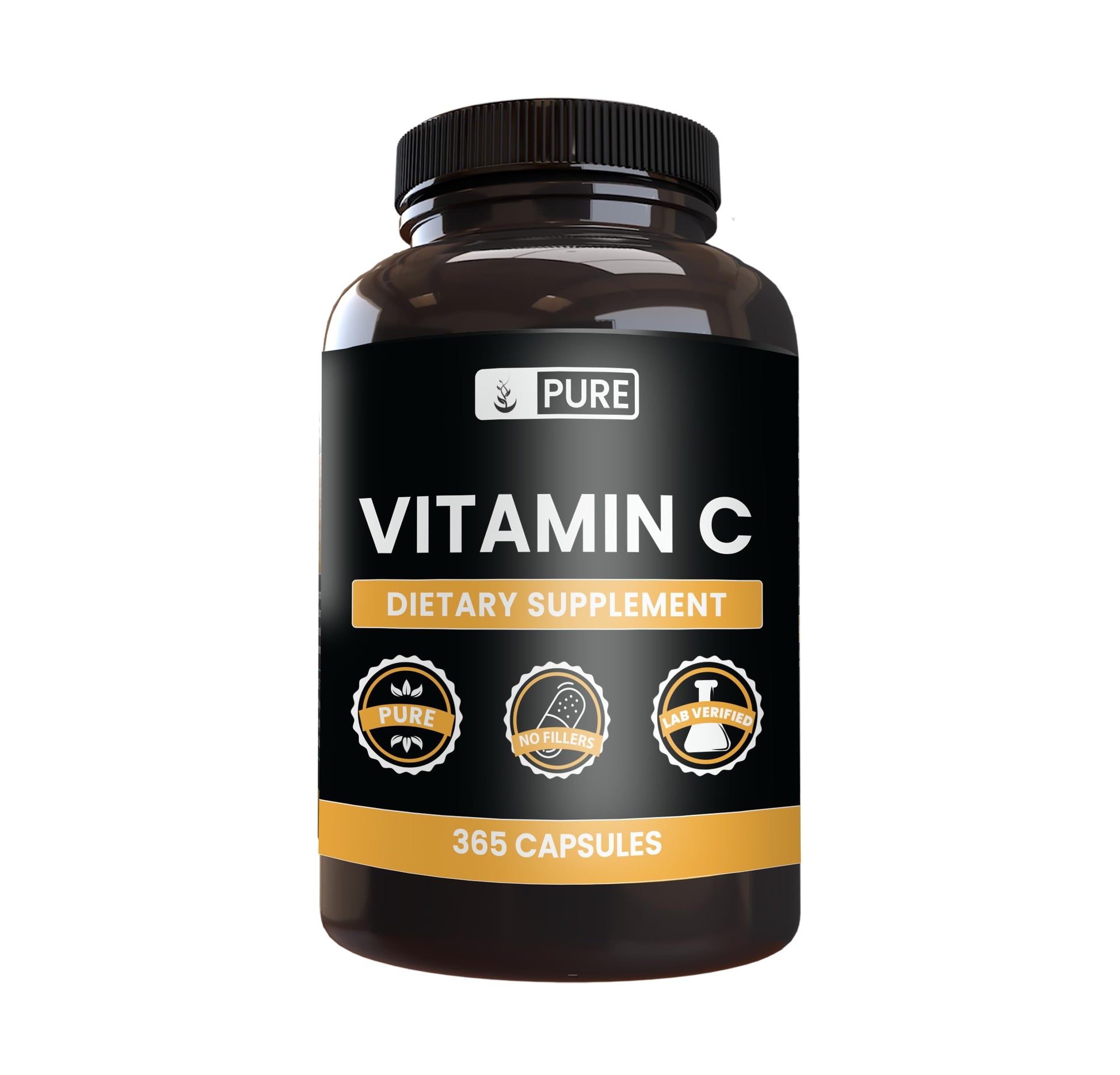 PURE ORIGINAL INGREDIENTS Vitamin C Capsules, 365