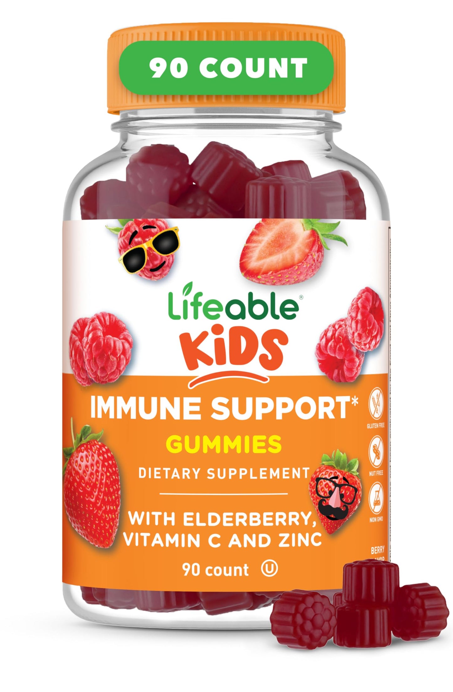 Lifeable Kids Immune Support Gummies, 90 Gummies