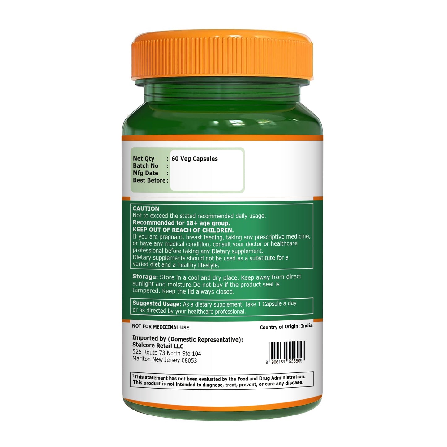 PURE NUTRITION NATURAL TREASURES Kidney Support Supplement 500mg Veg Capsules, 60 Count
