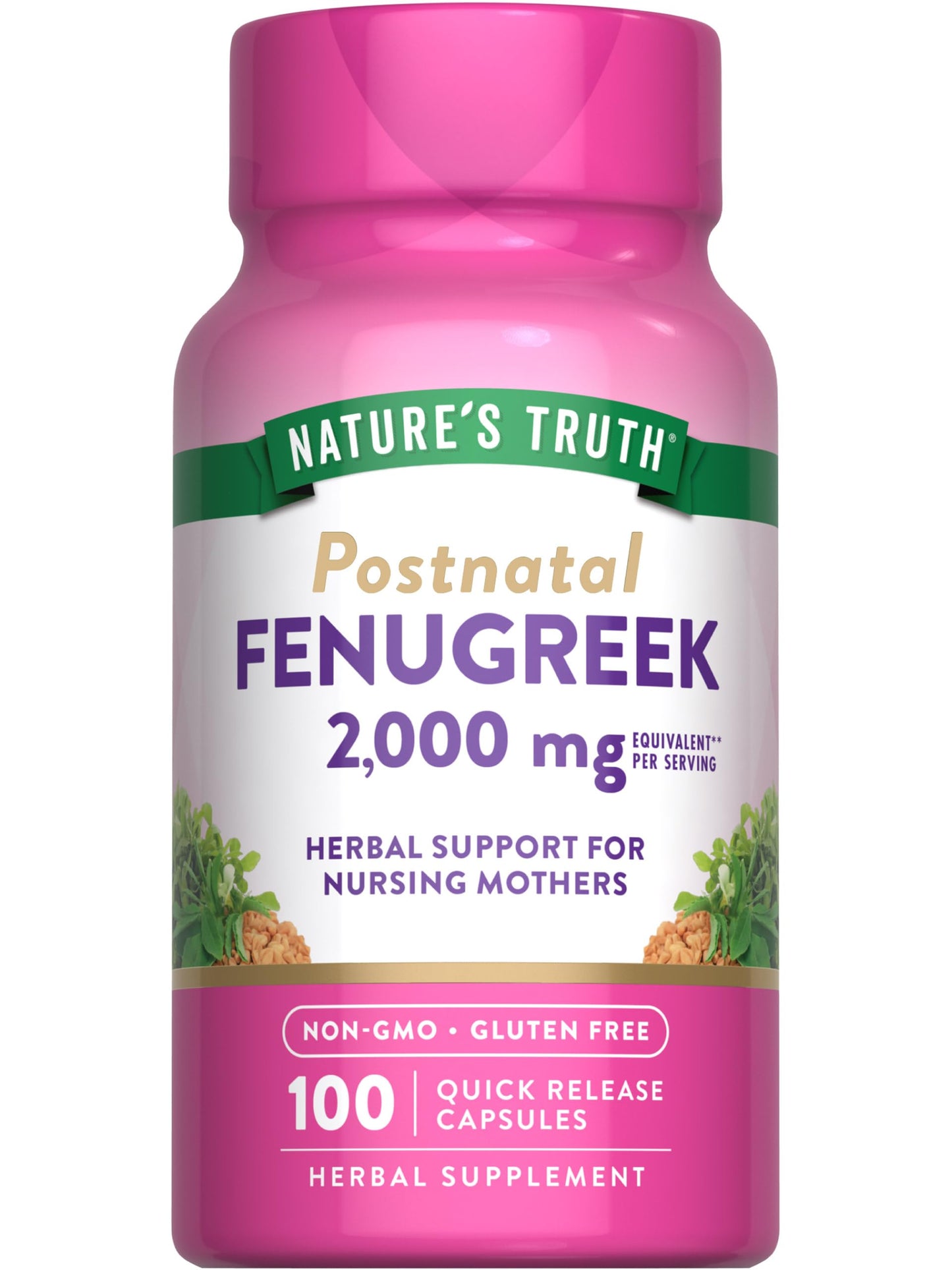Nature's Truth Fenugreek Seed Capsules 100 Capsules