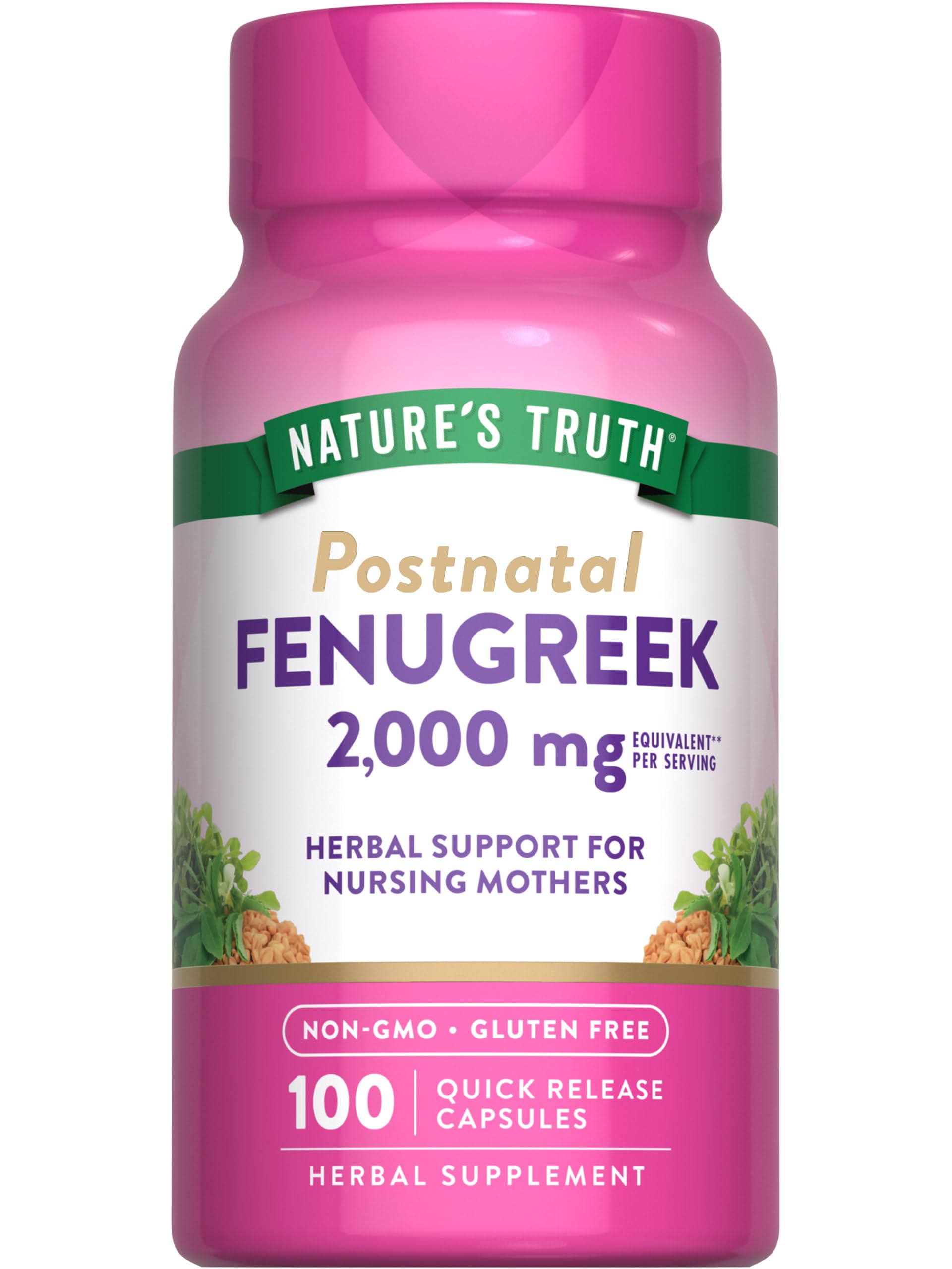 Nature's Truth Fenugreek Seed Capsules 100 Capsules