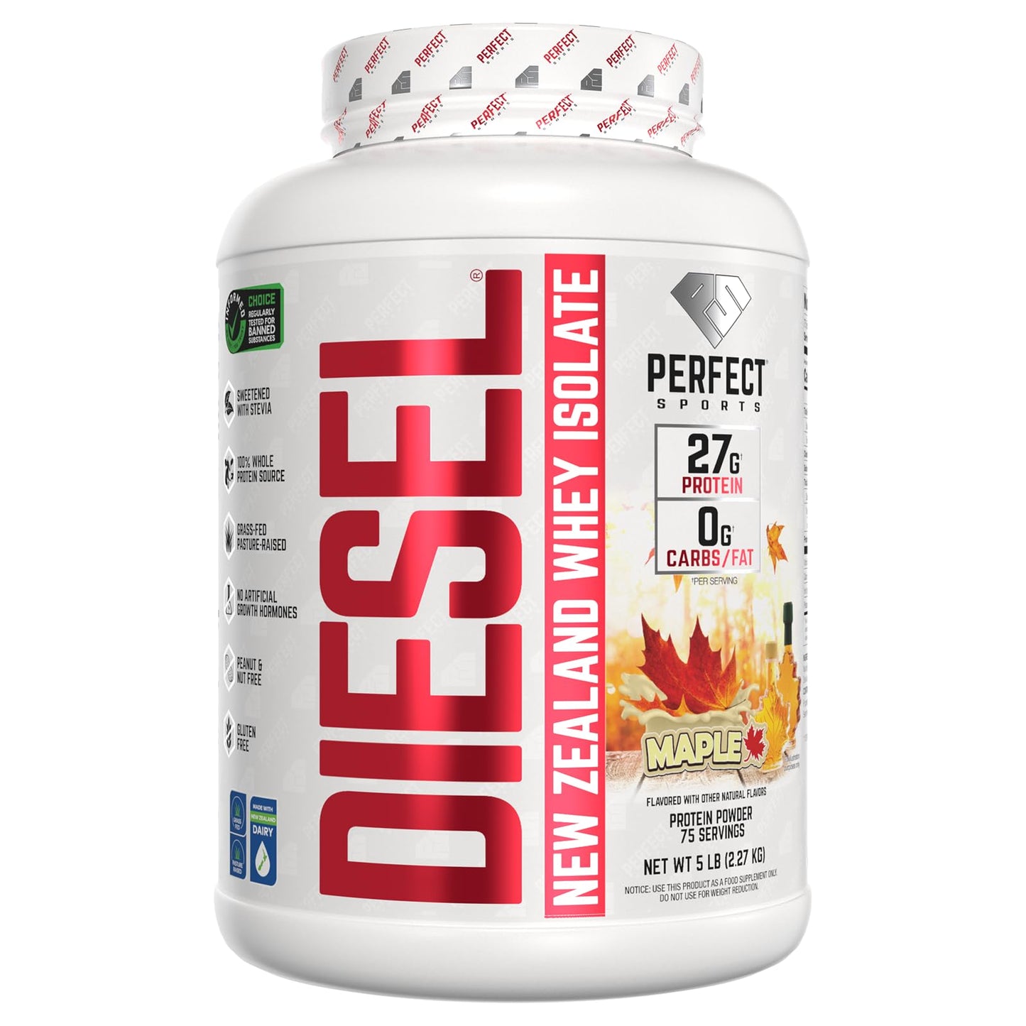 PERFECT SPORTS Diesel 100% New Zealand Whey Protein Isolate Powder 80 Servings
