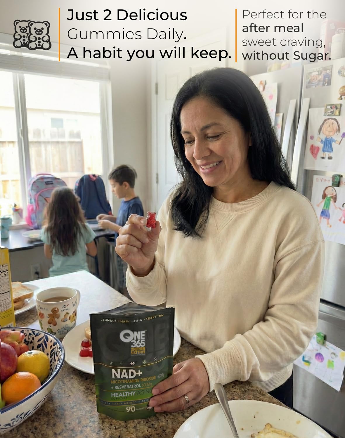 ONE 365 NAD+ Supplement Gummies 90 Count