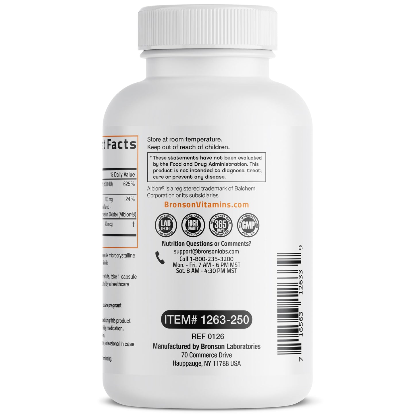Bronson Vitamin K2 + D3 Magnesium Glycinate, Vitamin K2 as MK-7, 3 in 1 Formula, 250 Capsules