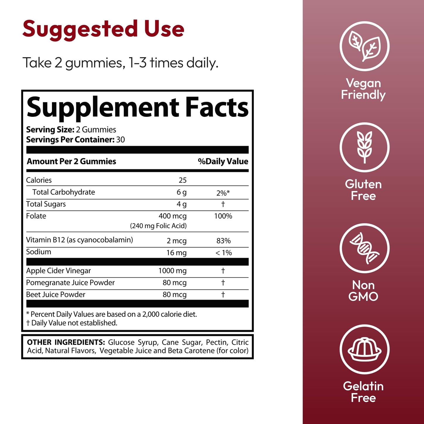 Justified Laboratories X10 Boost Keto ACV Gummies (60 Count)