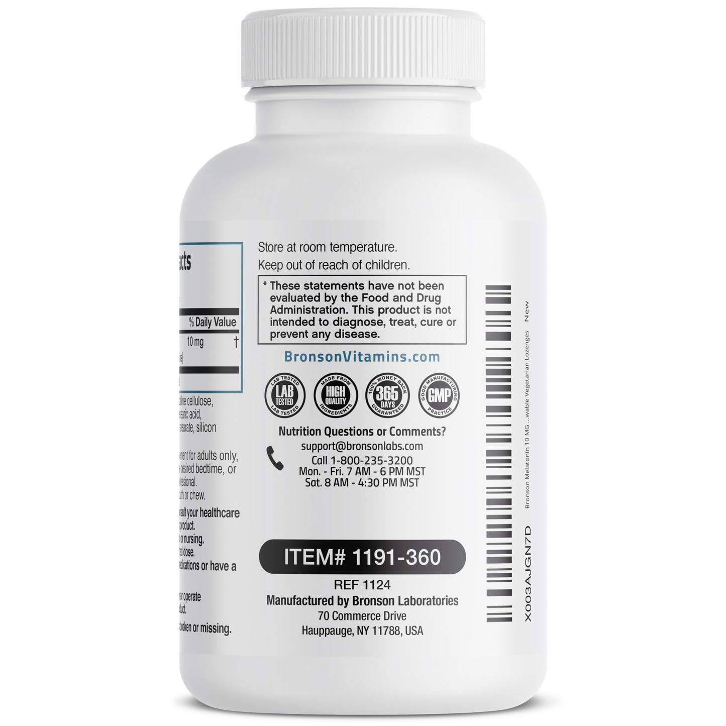 Bronson Melatonin 10 mg Fast Dissolve Peppermint Tablets, 360 Tablets