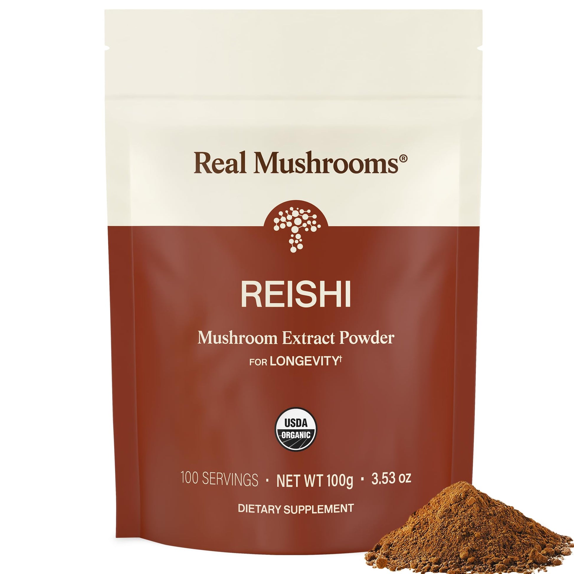 Real Mushrooms Reishi Mushroom Powder 3.53 Ounce