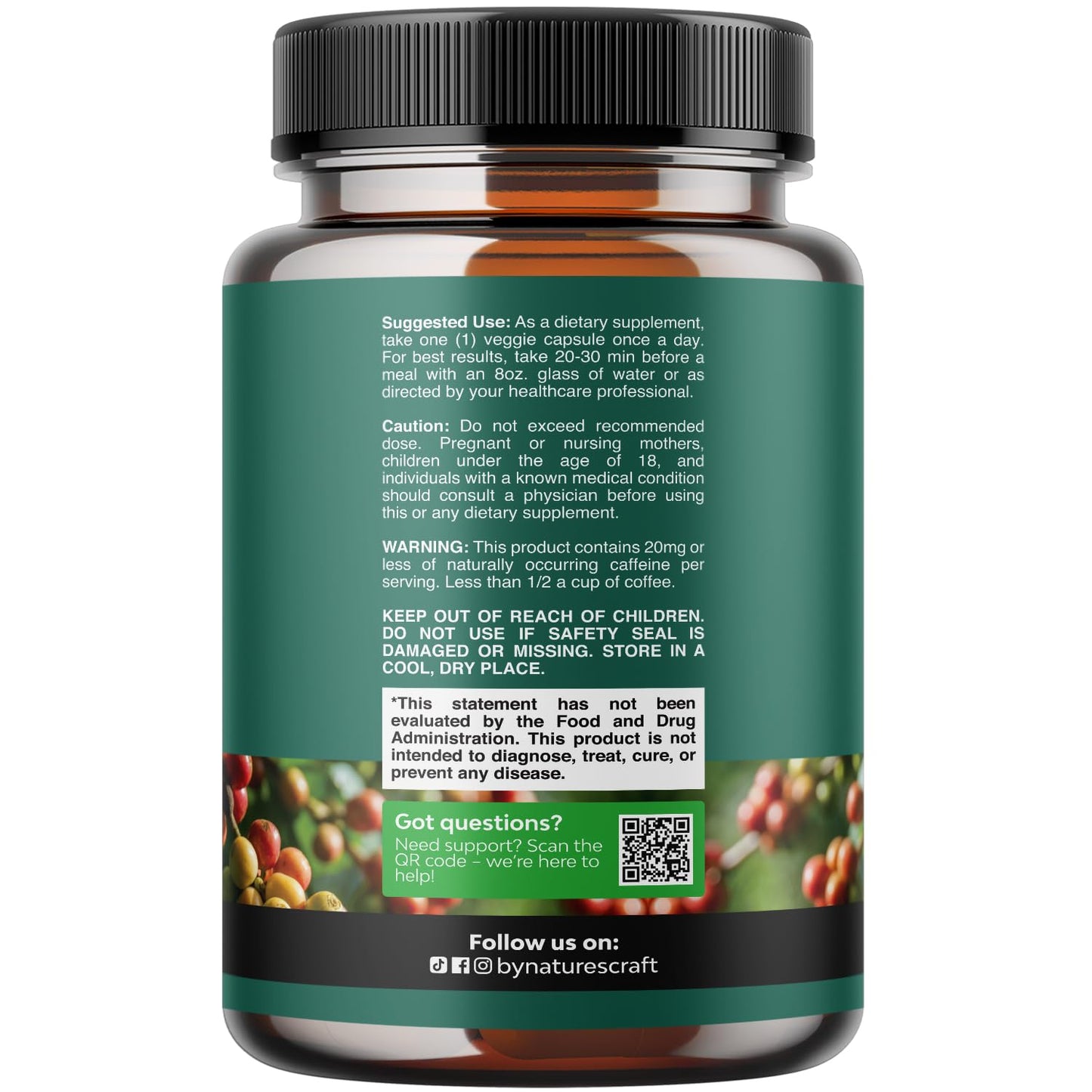Natures Craft Green Coffee Bean Extract Capsule 120 Count
