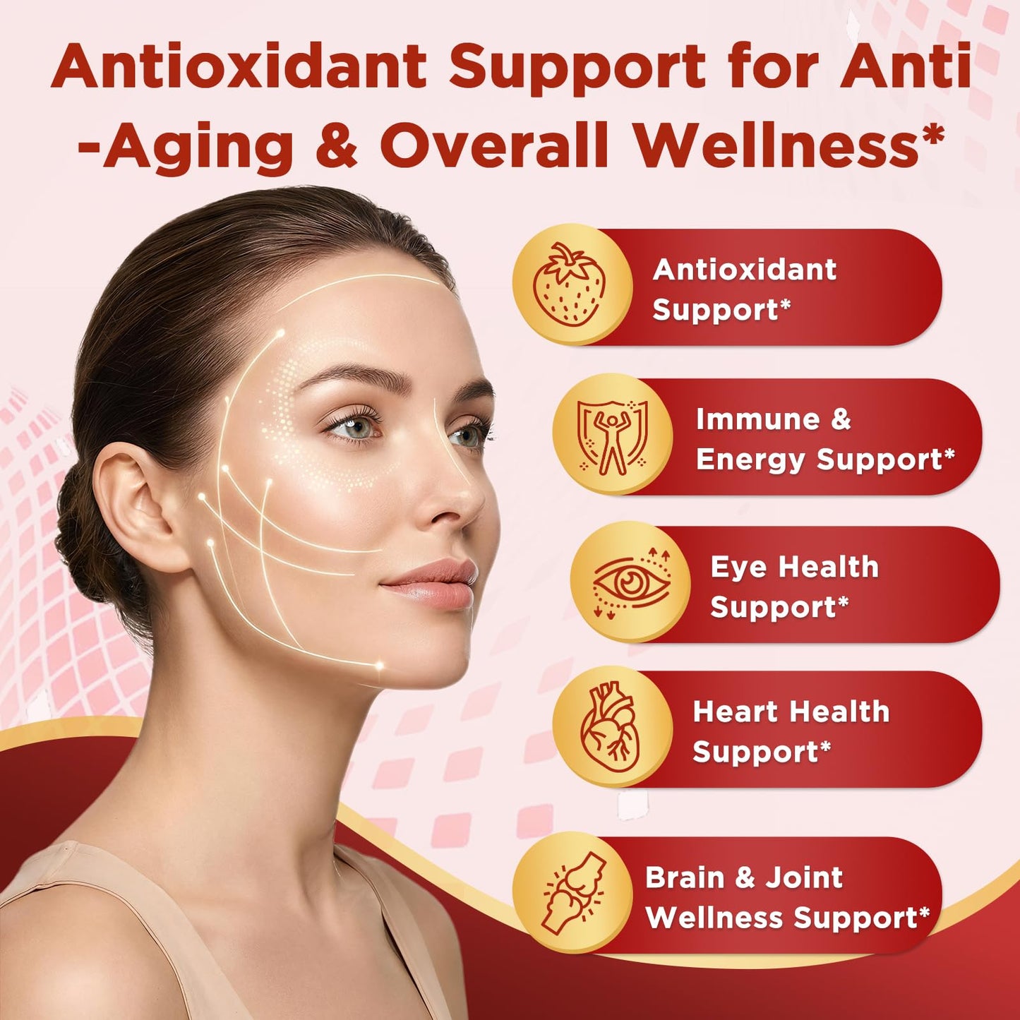 GZ HAOYUAN Astaxanthin Gummies 24mg 60 Count