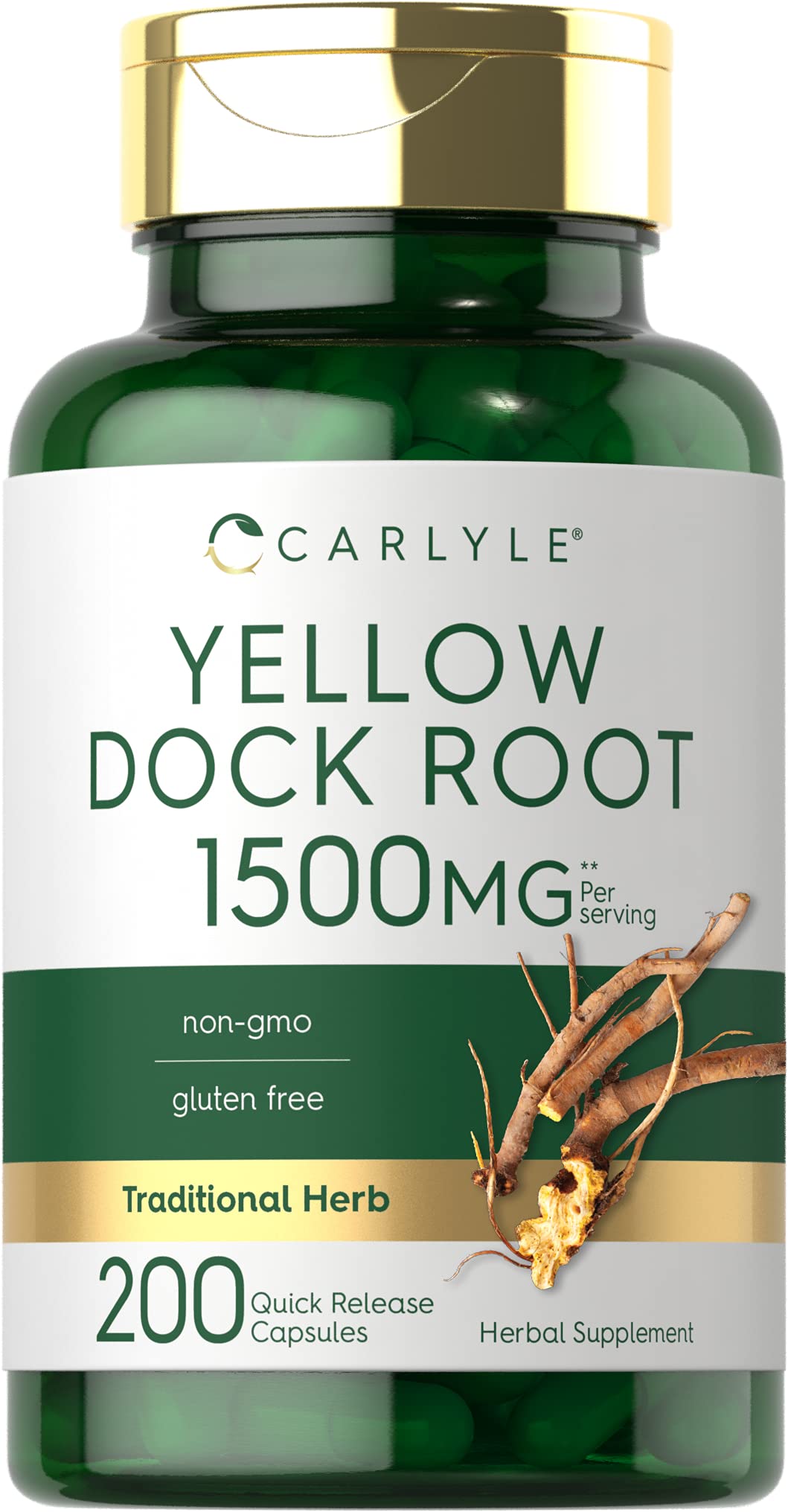 Carlyle Yellow Dock Root Capsules 200 Count