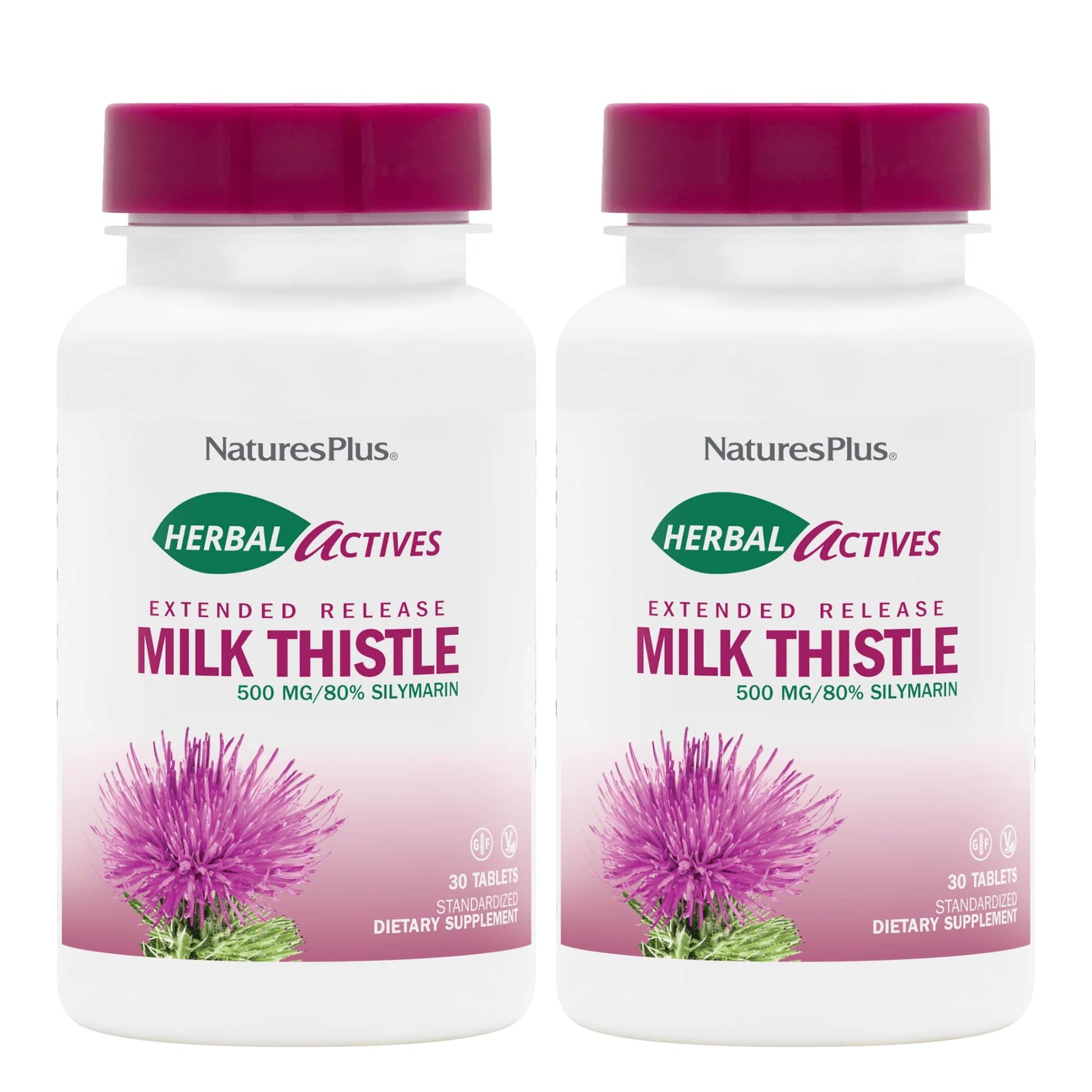 NaturesPlus Herbal Actives Milk Thistle Extended Release Tablets 60