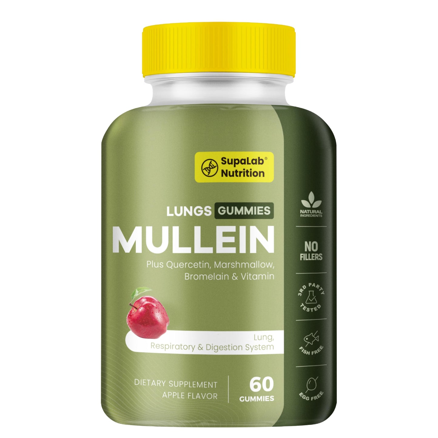 MEGNETA Natural Mullein Lung Cleanse Gummies 60 Gummies