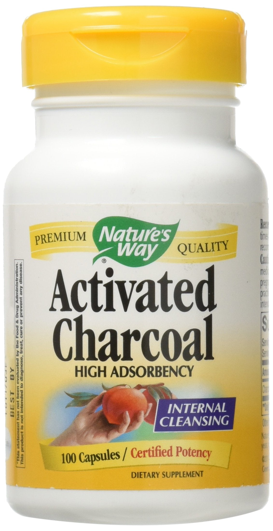Nature's Way Activated Charcoal Capsules, 100 Capsules