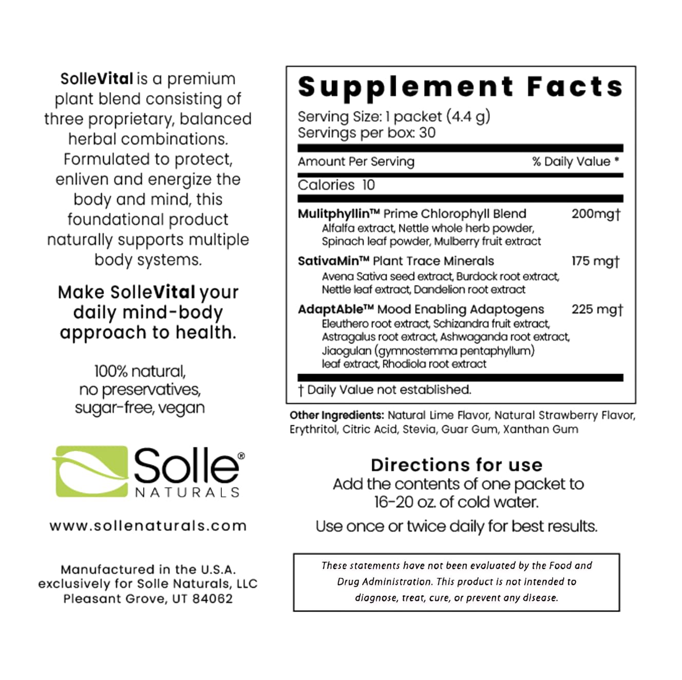 Solle Naturals SolleVital Powder 30