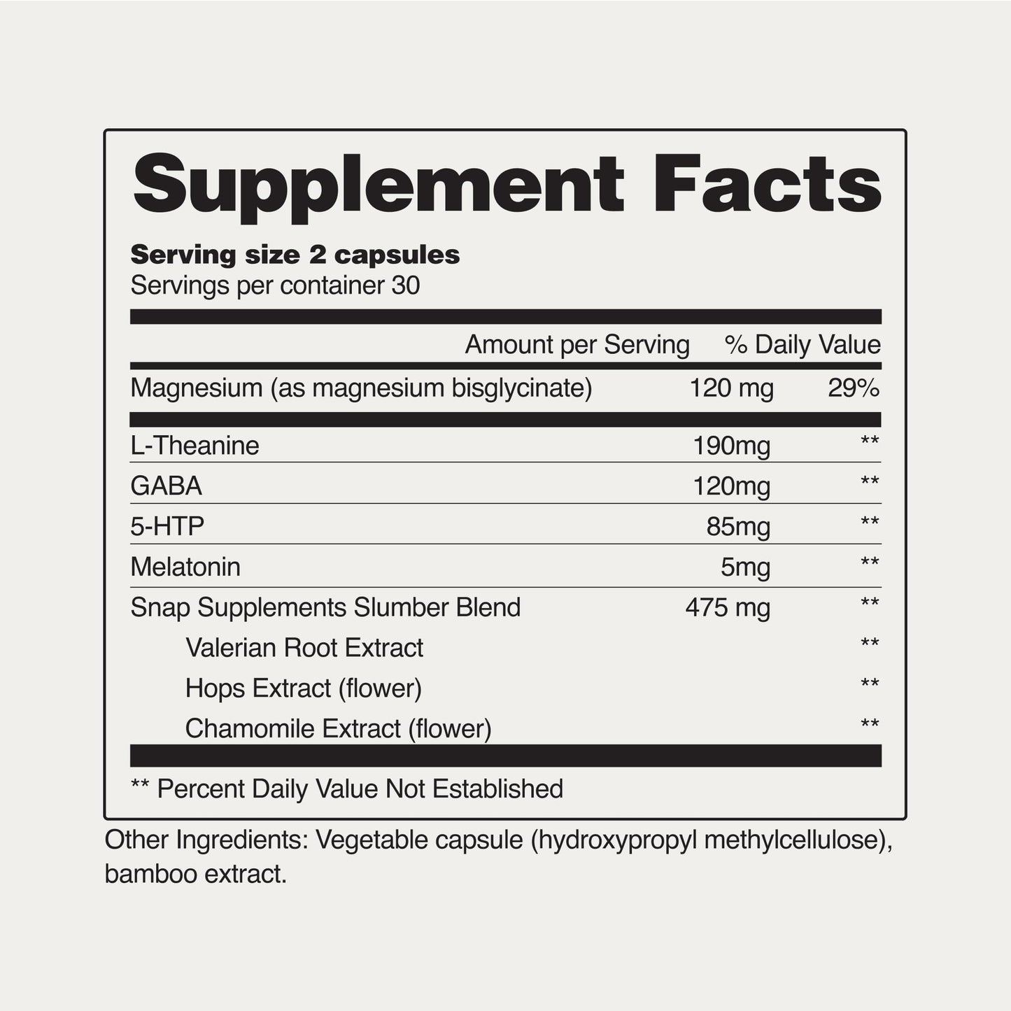 Snap Supplements Sleep Complex, Melatonin & Valerian Root, 60 Capsules