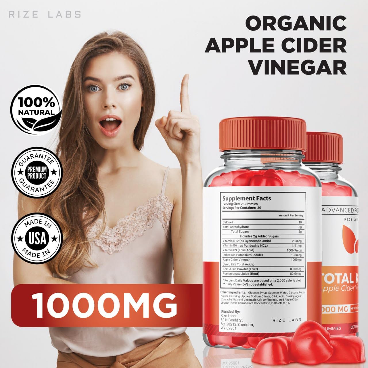 rize labs Total Keto Gummies 60 Count
