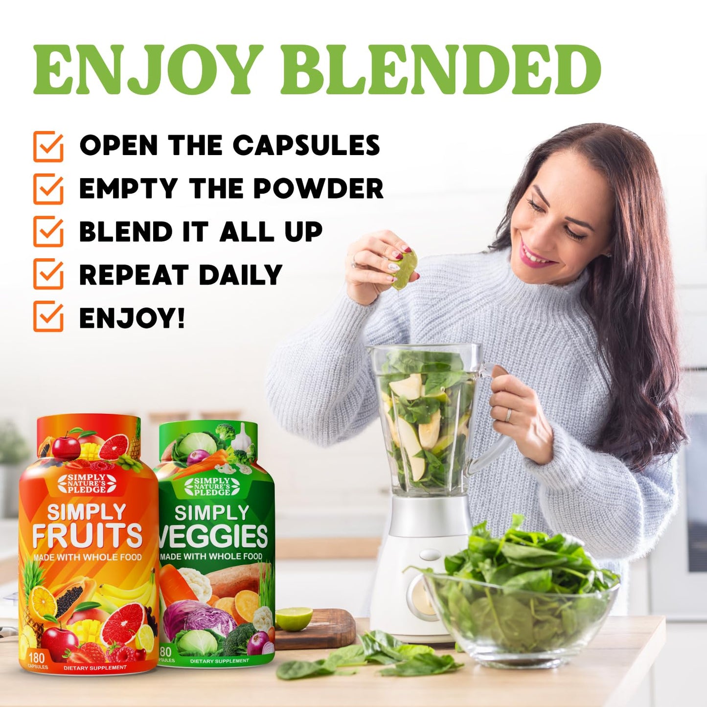 Simply Nature's Pledge Herbal Supplement with Aloe Vera 720 Capsules