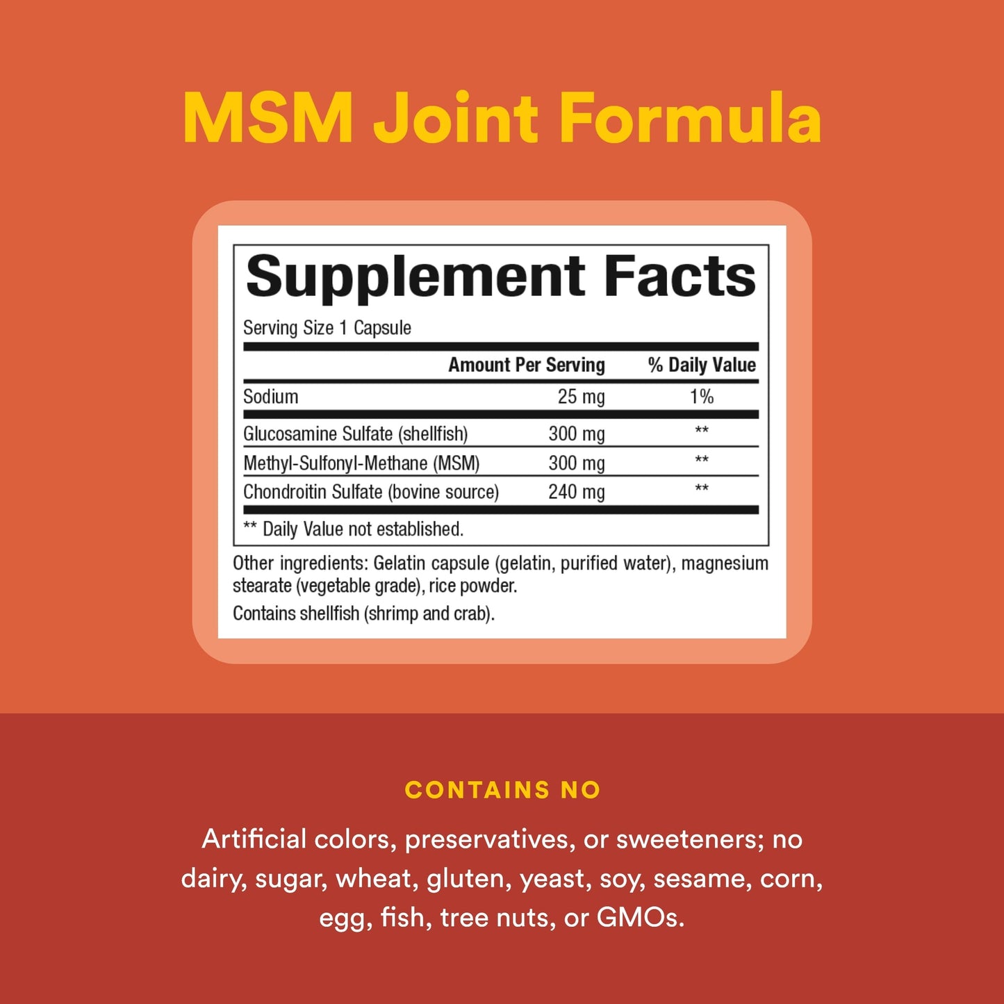 Natural Factors Joint MSM Formula Capsules, 90 Count