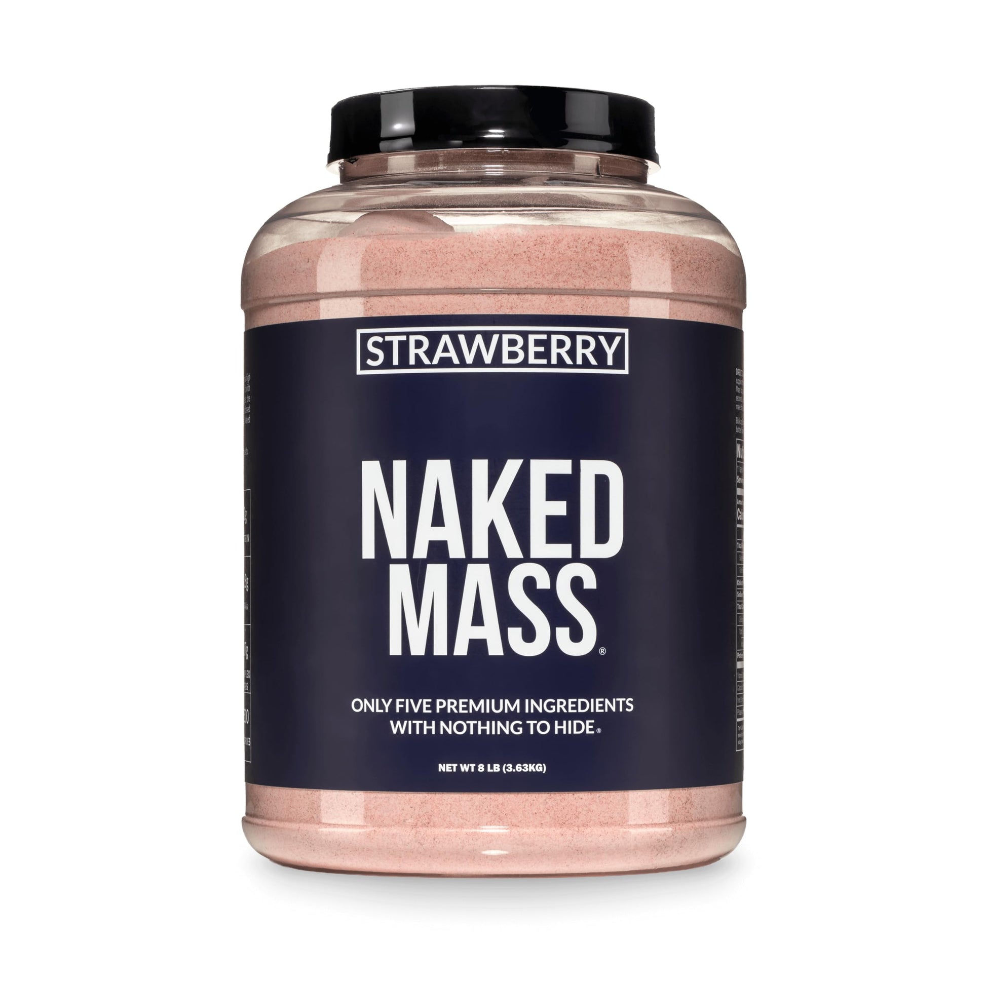 NAKED Strawberry Mass Weight Gainer Protein Powder, 128 Servings