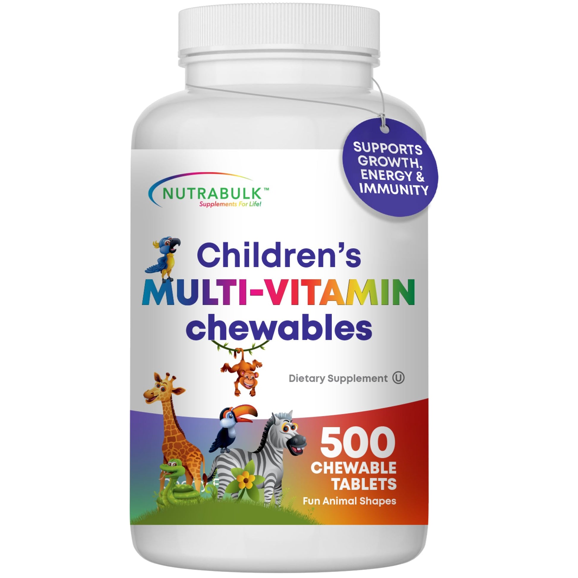 NutraBulk Children's Chewable Multi-Vitamins Tablet 500