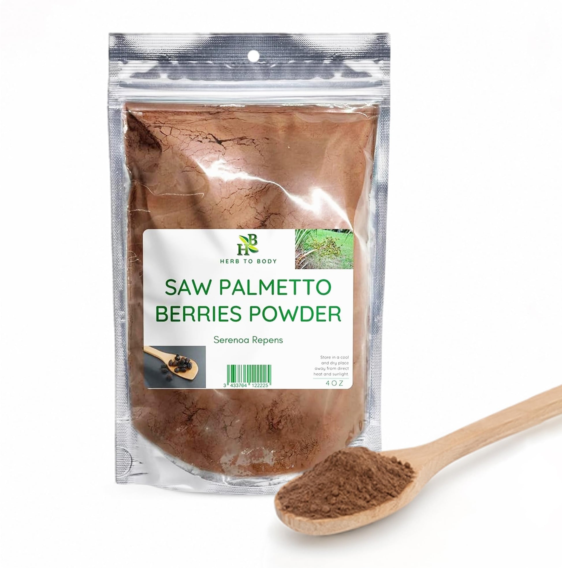Herb To Body Saw Palmetto Berries Powder 4 Ounce