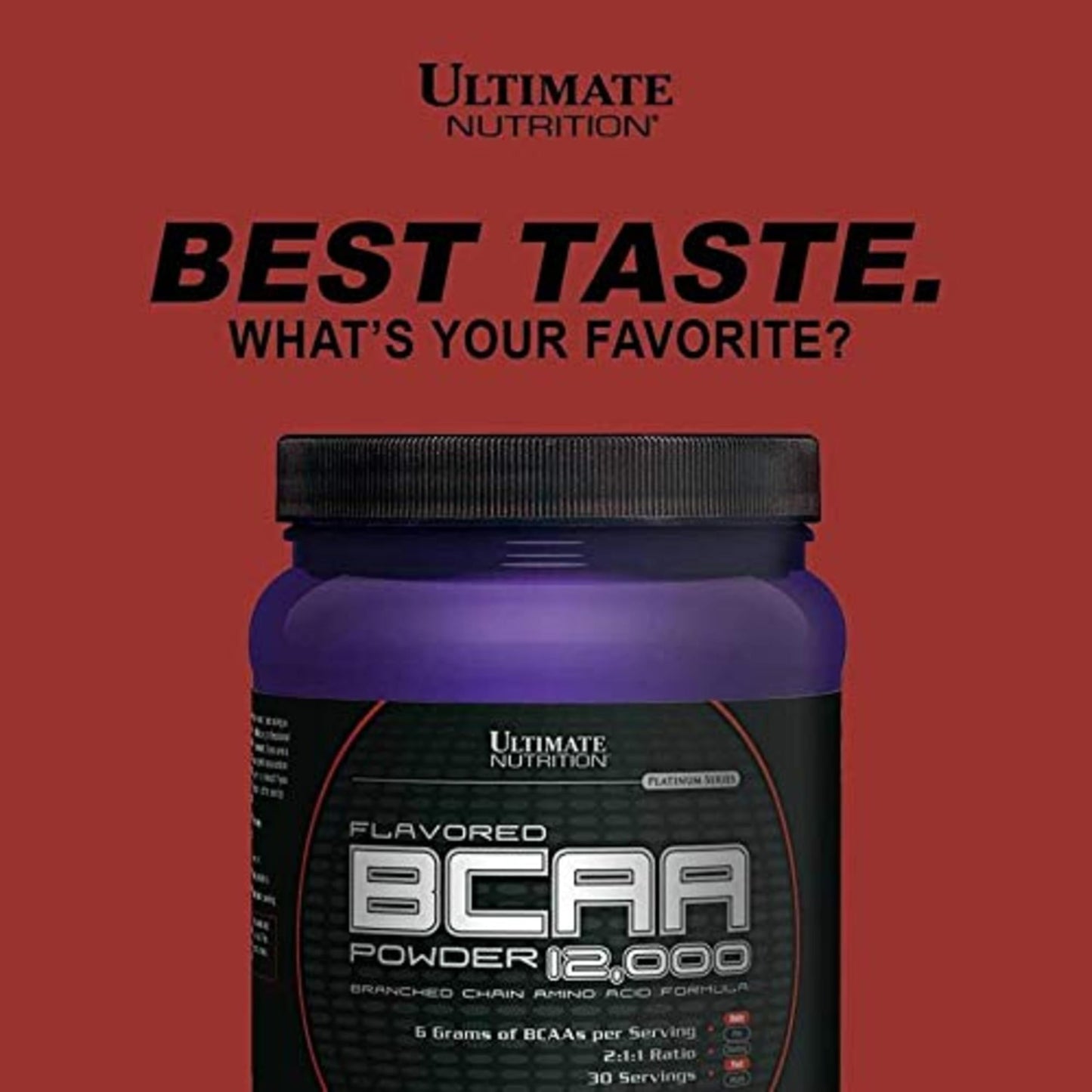 Ultimate Nutrition Flavored BCAA Powder, Cherry, 8 Servings