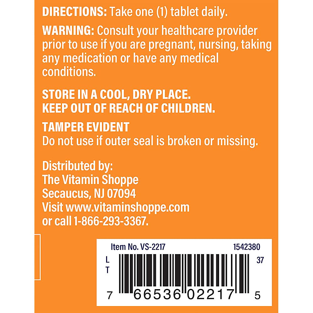 The Vitamin Shoppe GABA 750MG (Gamma-Aminobutyric Acid) Tablet, 90 Tablets