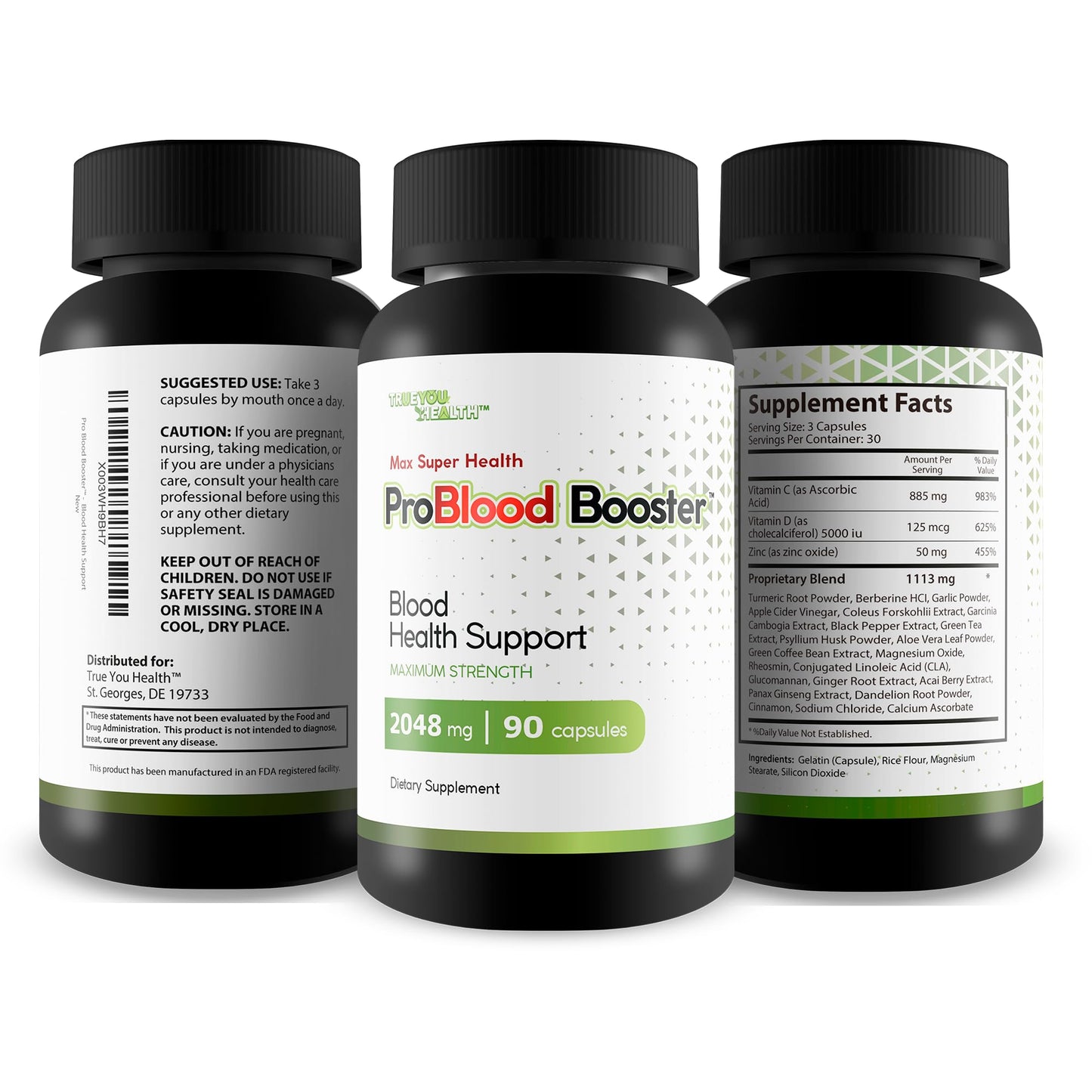 True You Health Max Super Health Pro Blood Booster Capsules 90 Count